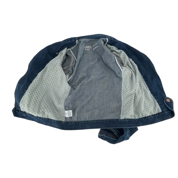 GAP 1969 Front Zip Front Zipper Pockets Jean Jacket Size Small Tall Women's - Picture 3 of 6